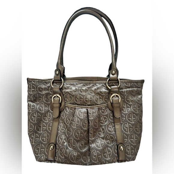 Giani Bernini Handbags - Giani Bernini Metallic Grey Tannish Shoulder Bag
